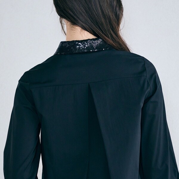 オーディア ミューズ（Audie a Muses）/スパンコール襟ブラウスの通販は