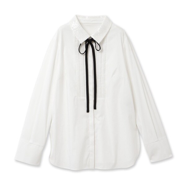 オーディア ミューズ（Audie a Muses）/スパンコール襟ブラウスの通販は