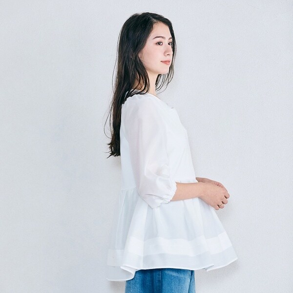 オーディア ミューズ（Audie a Muses）/フロントノット＆異素材プル