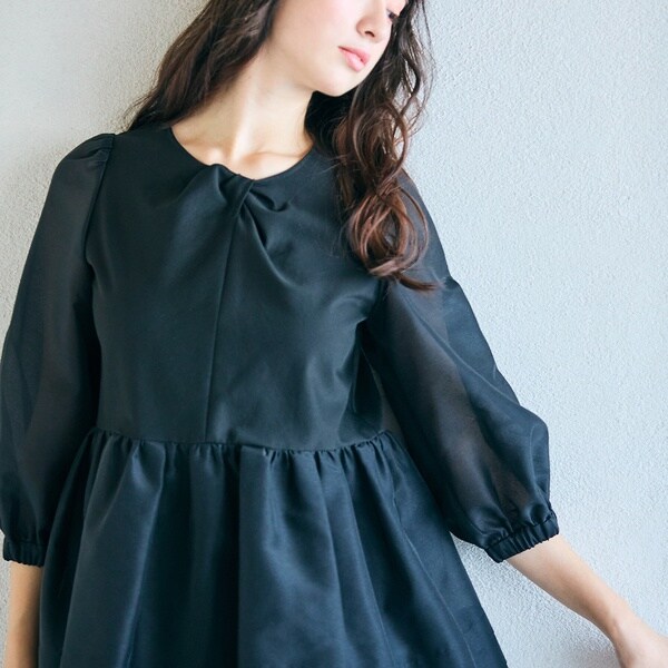 オーディア ミューズ（Audie a Muses）/フロントノット＆異素材プル