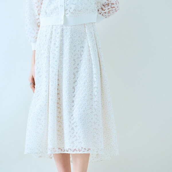 花柄 ドレスワンピース ハイネック 袖フリル タイト 膝丈 ミニ丈 長袖