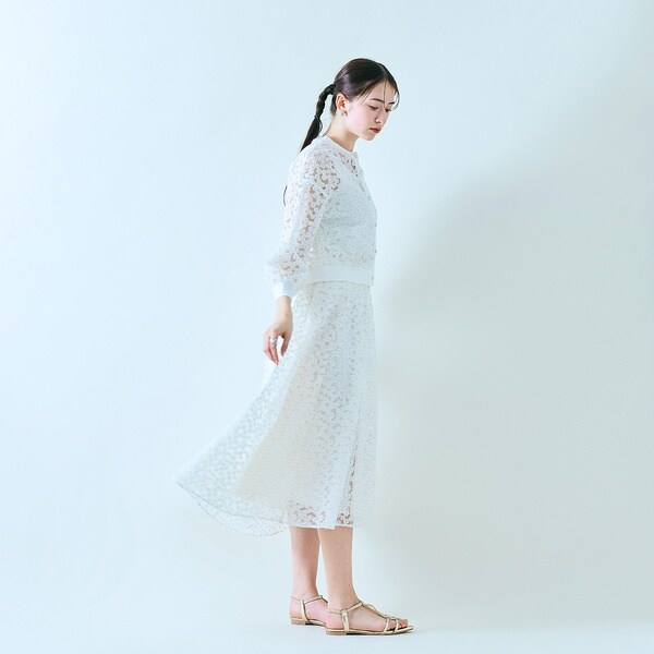 オーディア ミューズ（Audie a Muses）/【セットアップ】プチフラワー刺繍スカート_3