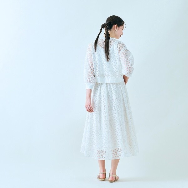 オーディア ミューズ（Audie a Muses）/【セットアップ】プチフラワー刺繍スカート_4