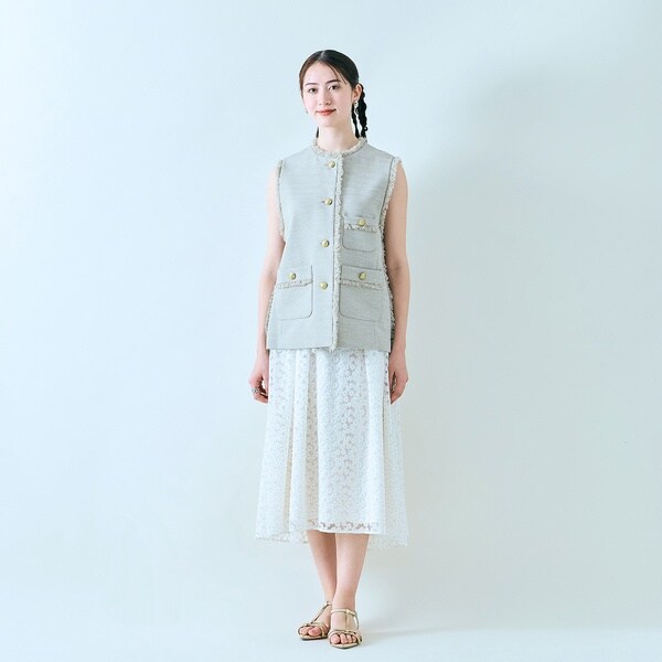 オーディア ミューズ（Audie a Muses）/【セットアップ】プチフラワー刺繍スカート_5