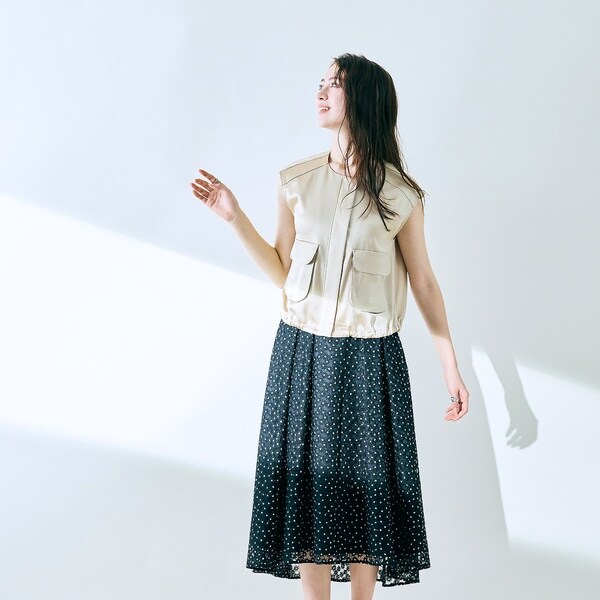 オーディア ミューズ（Audie a Muses）/【セットアップ】プチフラワー刺繍スカート_6