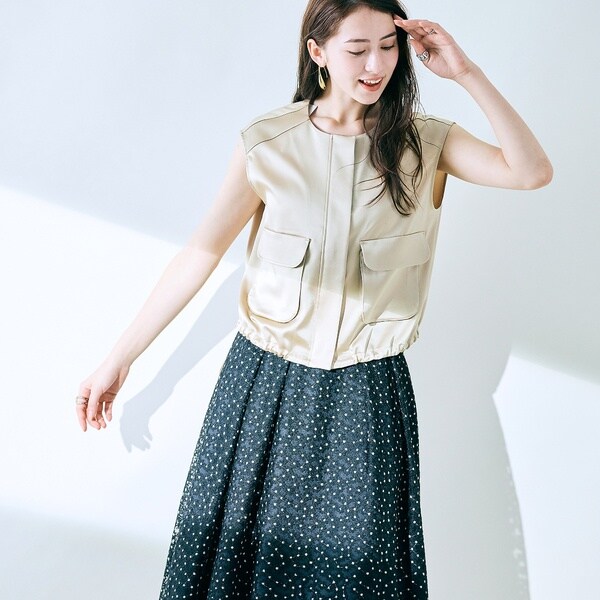 オーディア ミューズ（Audie a Muses）/【セットアップ】プチフラワー刺繍スカート_10