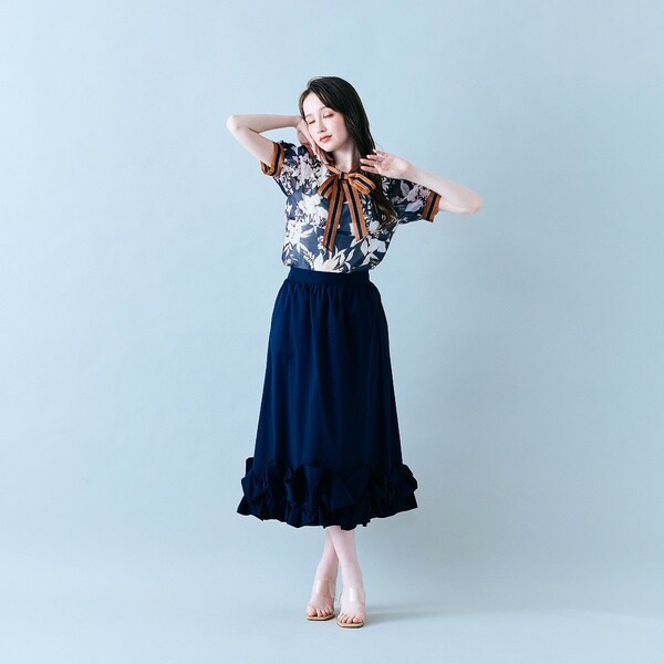 オーディア ミューズ（Audie a Muses）/【セットアップ対応】ギャザーフリルヘムスカート_6