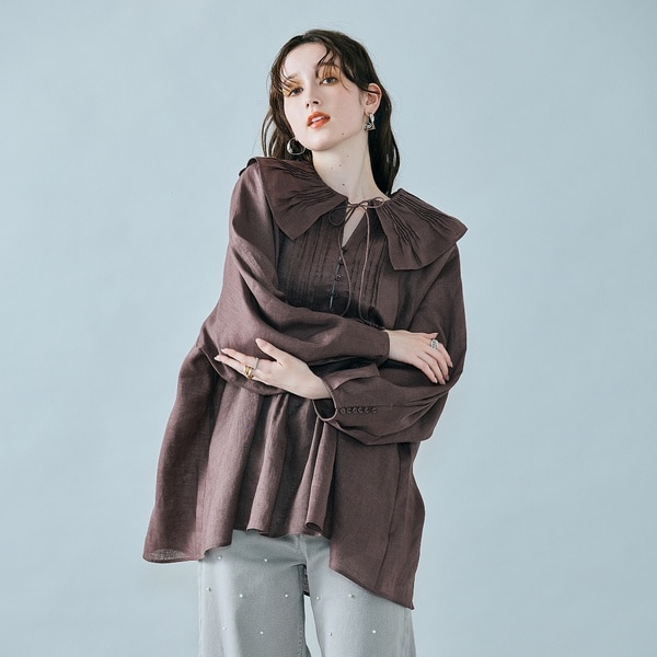 オーディア ミューズ（Audie a Muses）/オーバーピンタックブラウス