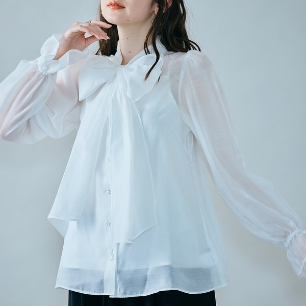 オーディア ミューズ（Audie a Muses）/リボンタイブラウス