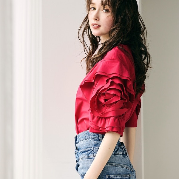 オーディア ミューズ（Audie a Muses）/ビッグローズスリーブブラウス