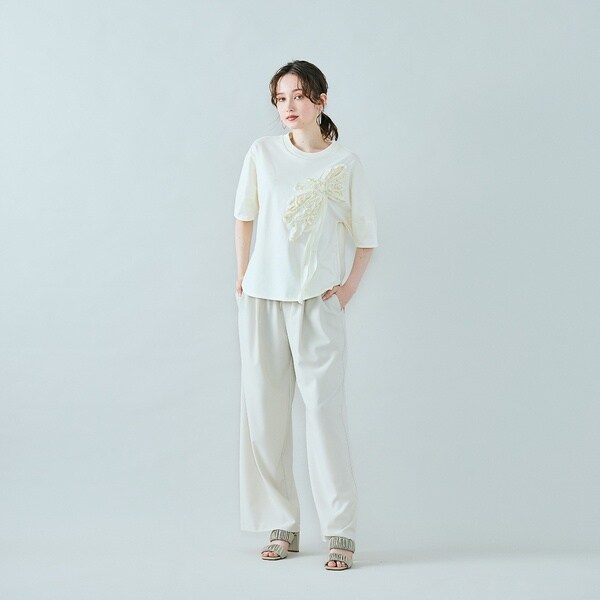 オーディア ミューズ（Audie a Muses）/リラックスワイドパンツ/Beige