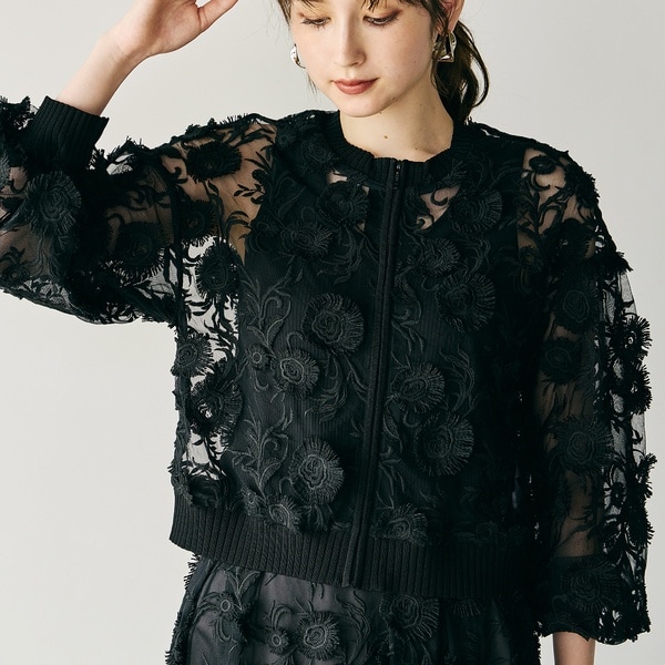 オーディア ミューズ（Audie a Muses）/チュールレースカーディガン