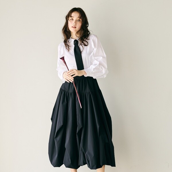 オーディア ミューズ（Audie a Muses）/ビジューネクタイ付きシャツ