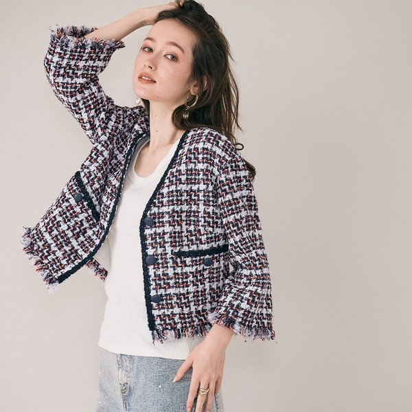 オーディア ミューズ（Audie a Muses）/ファンシーツィードジャケット