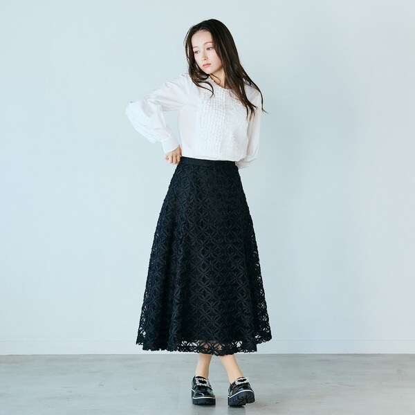 オーディア ミューズ（Audie a Muses）/フラワー立体刺繍スカート_8