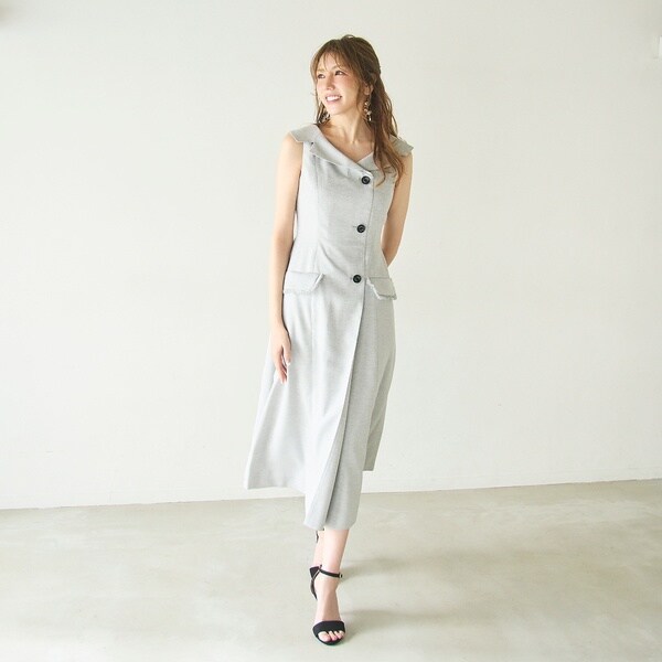 オーディア ミューズ（Audie a Muses）/【モデル美香×Audie a Muses】ラップ風デザインワンピース_4