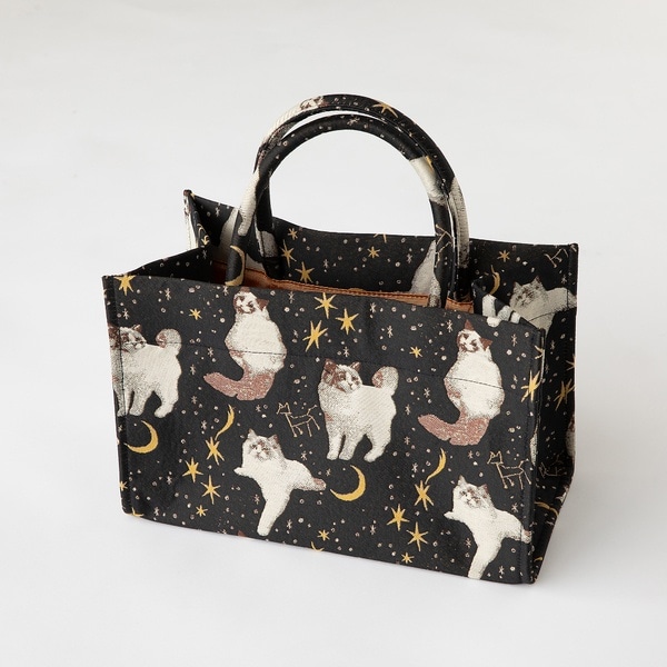 ジョリープッペ（Jolly Poupee）/キャットジャカードバッグ