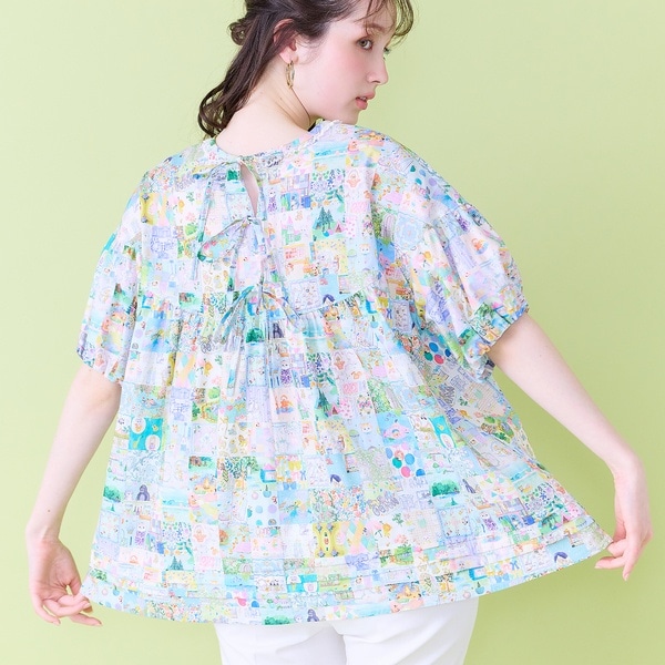 ジョリープッペ（Jolly Poupee）/【22fabric】アニバーサリーパッチワーク/ブラウス