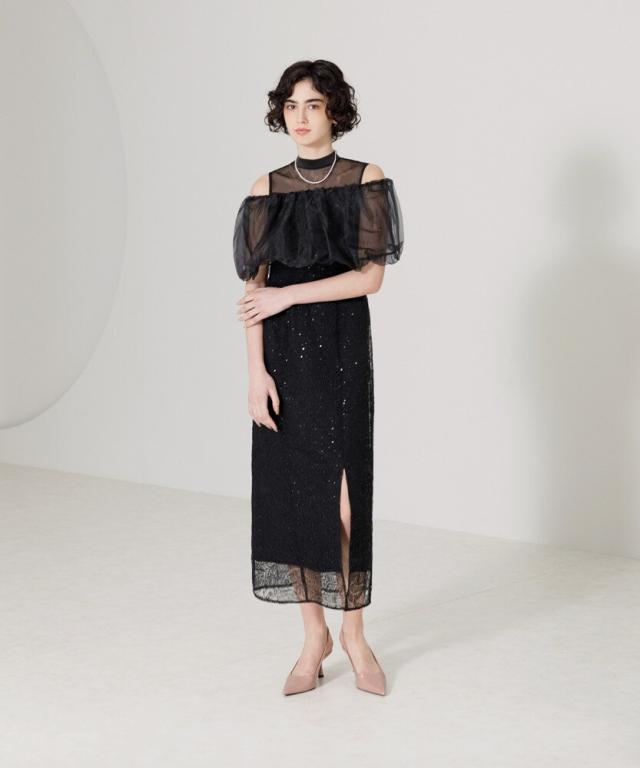 レジャ（Leja）/LEJA−2WAYオフショルダーパフスリーブスリットI