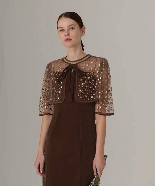 レジャ(Leja)/ビジューストーンボレロベロアスリットIラインドレスの通販は レジャ(Leja)/ビジューストーンボレロベロアスリットIラインドレスの通販は