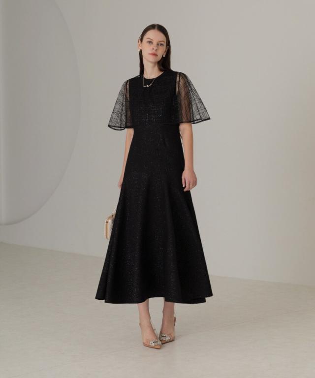 チェックスパンコールリボンワンピースドレス結婚式パーティー二次会成人式デート チェックスパンコールリボンワンピースドレス結婚式パーティー二次会