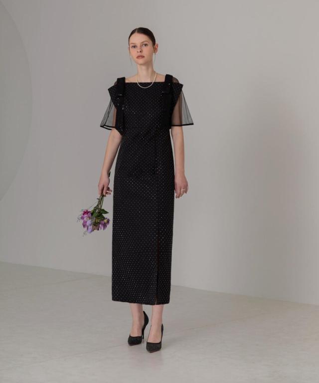 LEJA 2way ドレス Leja ドレス 「LEJA」2WAYオフショルダーパフスリーブスリットI