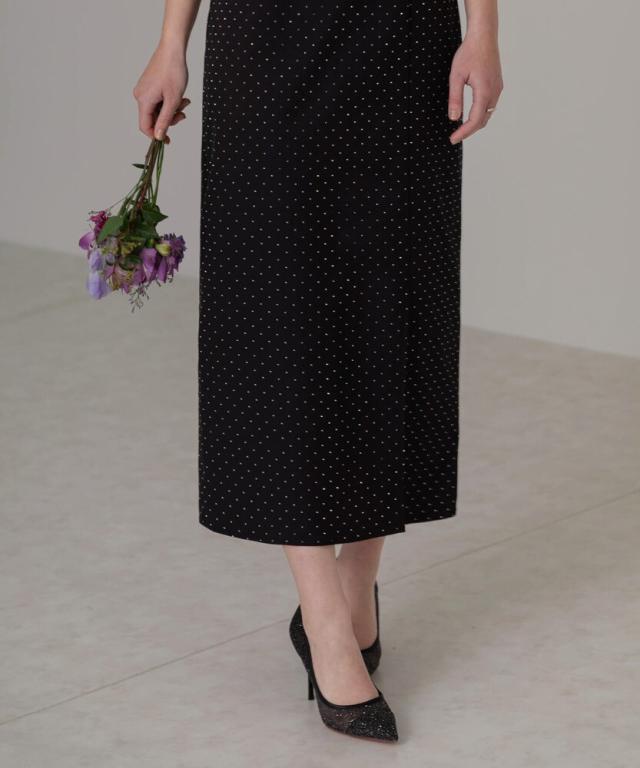 レジャ（Leja）/2WAY花柄リボンドットストーンIラインドレス