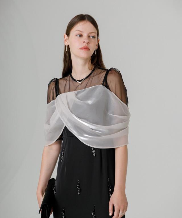 レジャ（Leja）/2WAYシアーレイヤードビスチェIラインドレス