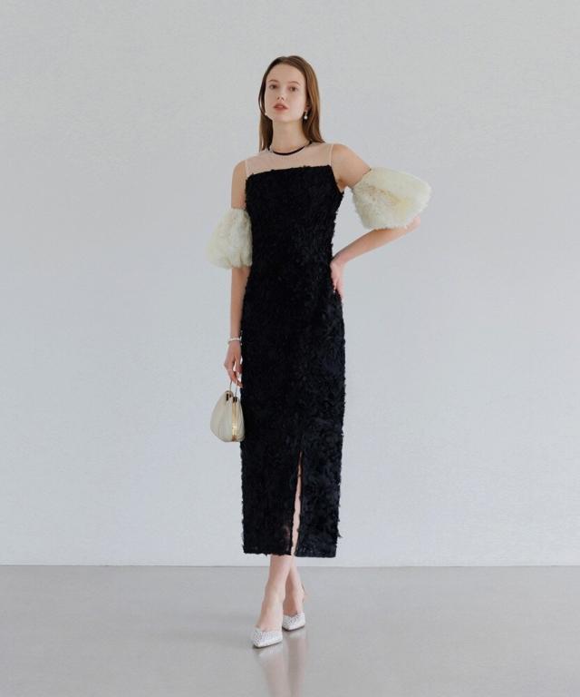 レジャ（Leja）/フラワーレーススリーブIラインドレス