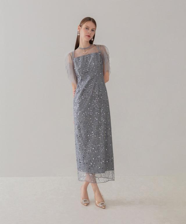 レジャ（Leja）/スパンコールパールミックスボレロIラインワンピース