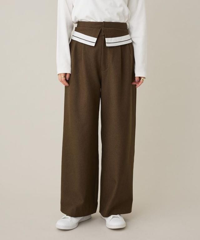 クラフトスタンダードブティック（CRAFT STANDARD BOUTIQUE）/ウエスト折り返しスラックス