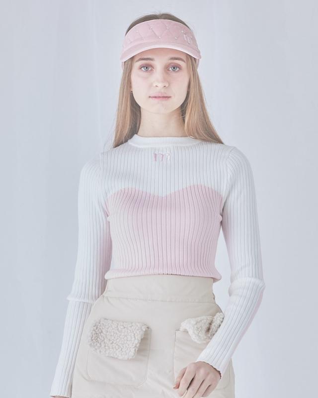 新品✨️ミヌエール ゴルフウェアトップス ミヌエール（minuere）/bi color rib knit tops 【公式通販】
