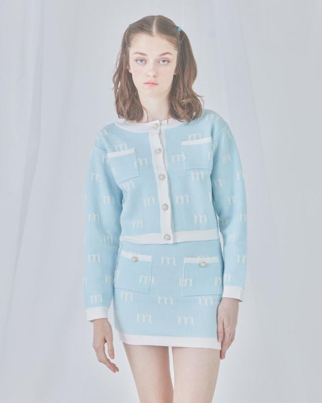 ミヌエール（minuere）/boucle logo cardigan