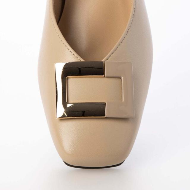 ハスキー（husky Co．Ltd．）/【牛革】デザインバックル 5．5cmヒール