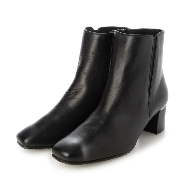 ハスキー（husky Co．Ltd．）/【本革】スリット5cmヒールショートブーツ の通販は