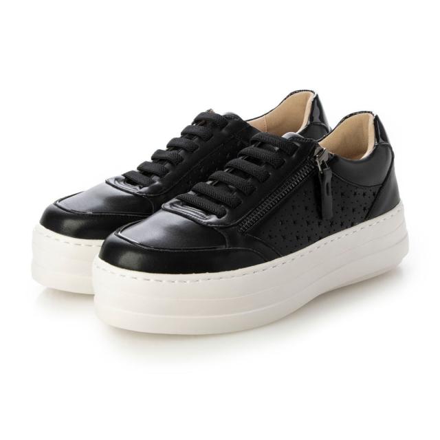 ミソペ（MISOPE）/24春夏新作 結ばない靴紐サイドファスナースニーカー