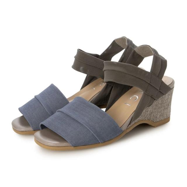 ディッシー（D’ICI）/【高機能】アンクルストラップストレッチサンダル