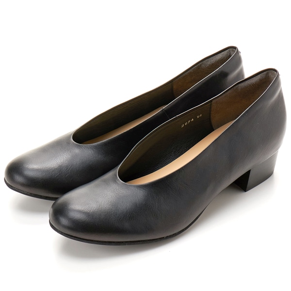 マーガレット・ハウエル アイデア（MARGARET HOWELL idea）/ラウンドトゥプレーンパンプス