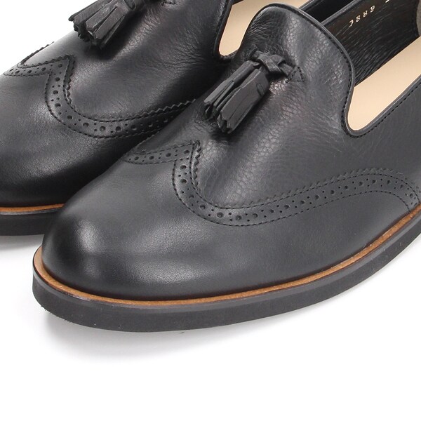 美品✨マーガレットハウエル ローファー タッセル ウイングチップ 黒