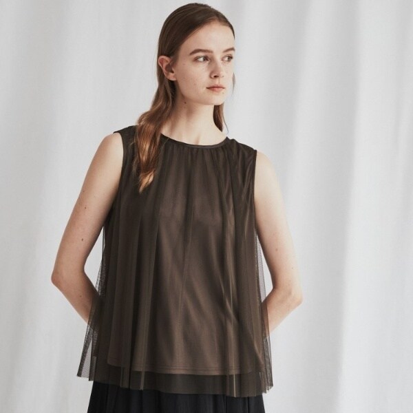 クロエンス（cloenc）/【手洗い可／セレモニ?】チュールレイヤード シアーブラウスの通販は 5,544円