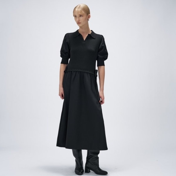 クロエンス（cloenc）/【マシンウォッシュ】ドッキングニットワンピース