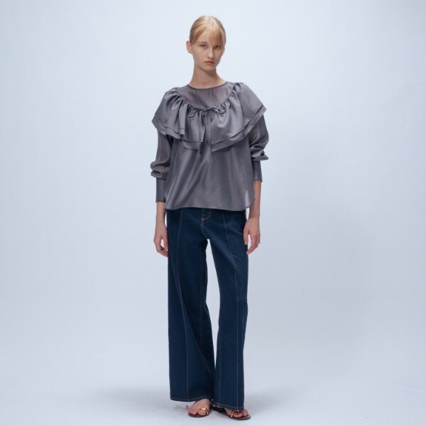 クロエンス（cloenc）/【マシンウォッシュ】ストレッチデニムワイドパンツ