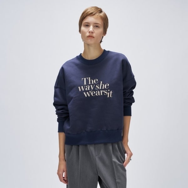 クロエンス（cloenc）/【マシンウォッシュ】刺繍ロゴスウェット