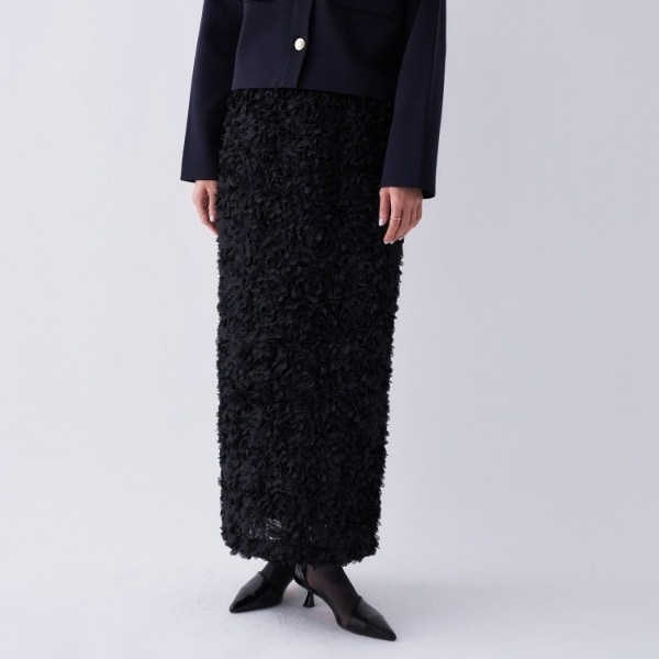 【NEW】クロエンス（cloenc）/【手洗い可】フラワーチュールレーススカート