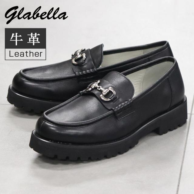 グラベラ（glabella）/本革 カウレザー シルバービット ローファー ドレスシューズ