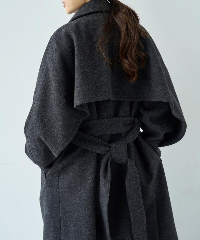 ミル（mil）/【mil (ミル)】フレアヨーク ウールライクコート ロング