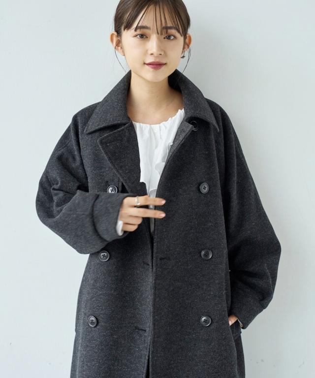 ミル（mil）/【mil (ミル)】フレアヨーク ウールライクコート ロング