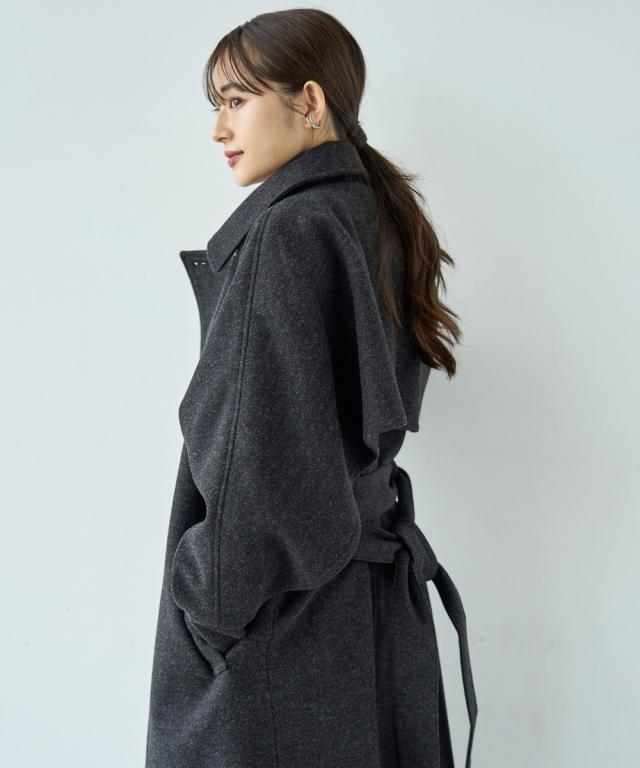 ミル（mil）/【mil (ミル)】フレア ヨーク ウールライク コート ロング