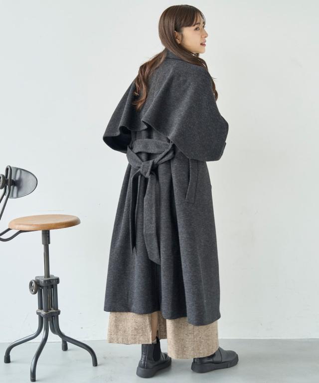 ミル（mil）/【mil (ミル)】フレア ヨーク ウールライク コート ロング
