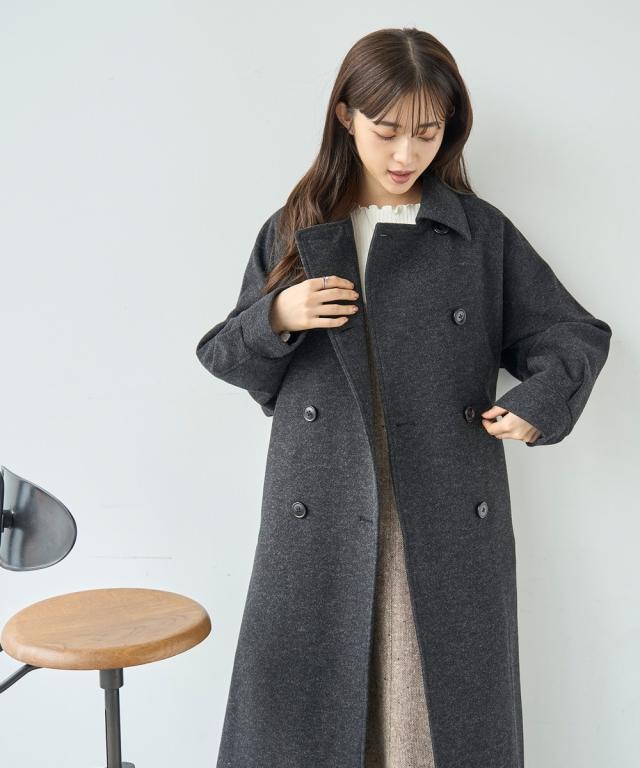ミル（mil）/【mil (ミル)】フレア ヨーク ウールライク コート ロング